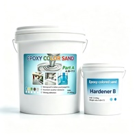 Peinture époxy auto-nivelante pour sols avec sable coloré, imperméable, antidérapante, revêtement de sol en sable de quartz époxy pour sols en béton