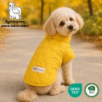 Manteau matelassé pour chien de petite race, couleur unie, doublure polaire, veste d'hiver pour chiot avec anneau en D pour la promenade en extérieur, vêtements pour chien