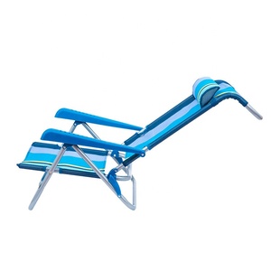 Chaise de plage pliable et réglable en métal léger, confortable pour l'extérieur et le parc - Product Image 5