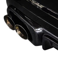 Diffuseur arrière en fibre de carbone LED, aileron arrière pour Jaguar F-PACE 2021-2025, kit carrosserie extérieur, pièces de rechange