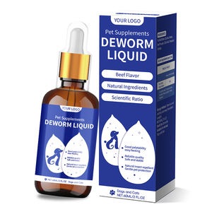 Gouttes liquides vermifuges à base d'herbes naturelles pour chiens et chats - Complément alimentaire biologique pour animaux de compagnie, renforce l'immunité, soutient la digestion, repousse les <span class=keywords><strong>parasites</strong></span> - Product Image 1