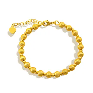 Wholesale 2024 new fashion design dubai 18k gold plated jewelry Bead bracelet for women girls
