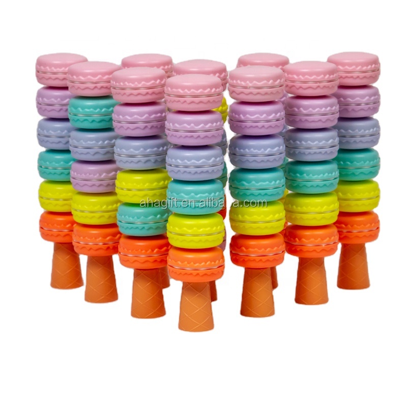 Kawaii multi color macaron shaped highlighter marker pen set summer series custom