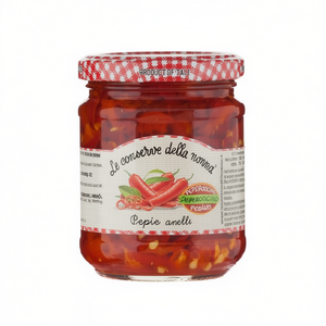 Peperoni Piccanti Sottaceto della Nonna - Confezione da 12 Anelli di Peperoncino Conservati in Aceto - 190g - Product Image 2