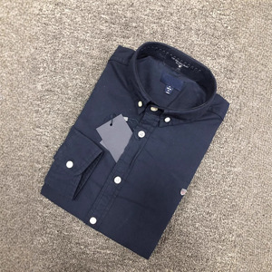 <span class=keywords><strong>Chemise</strong></span> <span class=keywords><strong>Homme</strong></span> H849 Printemps/Automne Business-Casual Unie en Tissu Oxford avec Perles, en Coton, pour Adulte, à Manches Longues - Product Image 2