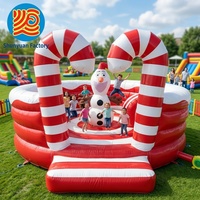 Château gonflable de Noël personnalisé, facile à installer, château gonflable rebondissant pour enfants