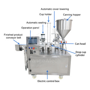 ORME Strawberry Jam Juice Filler <strong>Small</strong> Automatic Ice Cream <strong>Cone</strong> Yogurt Cup Rotary Fill Pack Machine - Product Image 4