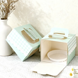 Xử lý đám cưới cấp thực phẩm cao tông cửa sổ quà tặng bánh hộp bánh xách tay hộp với thiết kế tùy chỉnh - Product Image 3