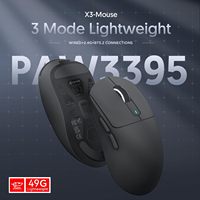 Ratón para Juegos ATTACK SHARK X3, 200 Horas de Batería, PAW3395 BK3633, Diseño Ergonómico, 26000DPI, Tres Modos, 49g, Ultraligero