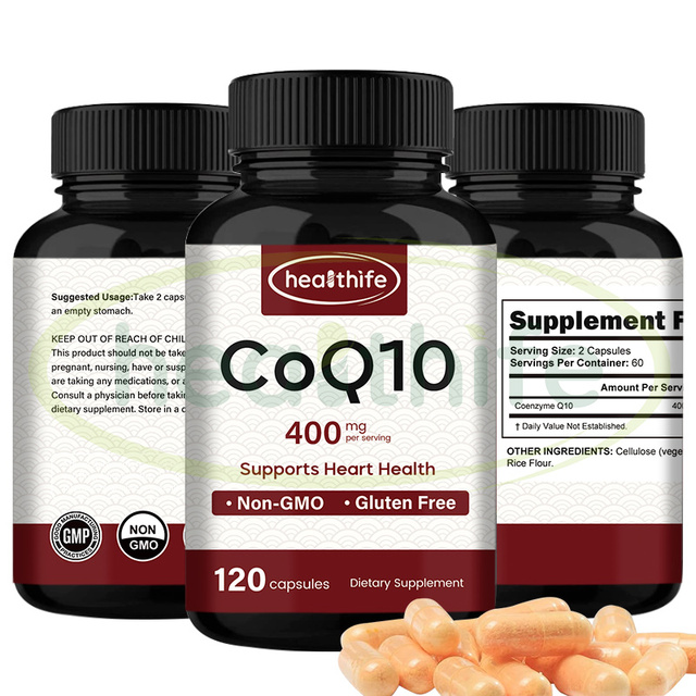 Healthcare Supplement Ubiquinone Coenzyme Q10 Capsules 400mg/120capsules/Bottle Coq10 Capsules