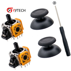 SYYTECH Original amarillo 3D analógico Joystick Kit de <span class=keywords><strong>reparación</strong></span> para <span class=keywords><strong>PS4</strong></span> controlador Sensor módulo seta tapa cubierta piezas de repuesto - Product Image 1