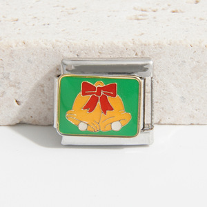 Bracelet modulaire italien de Noël en acier inoxydable élastique unisexe, bijou cadeau à assembler soi-même, chaîne universelle - Product Image 4