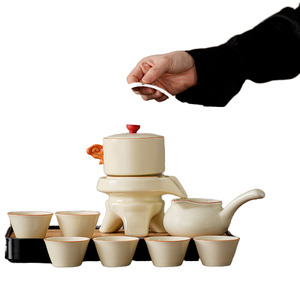 Vintage Automatic Stone Mill Type Chinese Kung Fu <b>Tea</b> <b>Set</b> with Porcelain Ceramic Eco-Friendly Design - Product Image 1