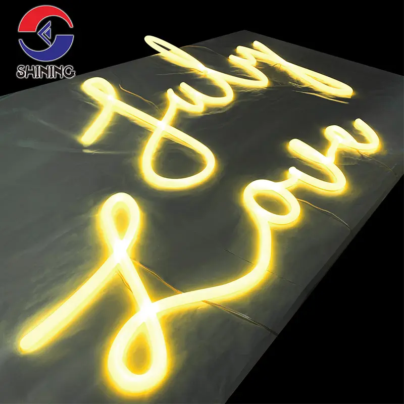 Parlayan işareti özel Led Neon harfler silindir şeklinde akrilik Neon harfler işareti özel Logo Neon ışık işareti özel
