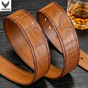 VINCESS Cintura in Pelle di Lusso per <span class=keywords><strong>Uomo</strong></span>, Produttore di Cinture in Pelle di Vacchetta Fatte a Mano con Logo Personalizzato per Lavoro e Abbigliamento Business - Product Image 2