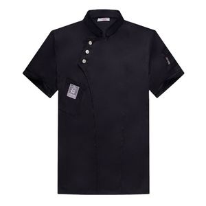 Chaqueta de Chef Moderna <span class=keywords><strong>para</strong></span> Cocina de Comida Rápida, con Cierre a Presión, Manga Corta, <span class=keywords><strong>para</strong></span> Hombre y Mujer, Uniforme <span class=keywords><strong>para</strong></span> <span class=keywords><strong>Trabajar</strong></span> <span class=keywords><strong>en</strong></span> <span class=keywords><strong>Restaurante</strong></span> - Product Image 1