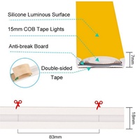 Bande lumineuse LED néon 15 mm DC24V 1260 LED/m 5 en 1 RGB+CCT WS2811 IP65, effet de poursuite de couleur magique