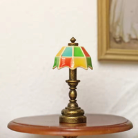 Penjualan Panas 1:12 Model Miniatur Rumah Boneka Lampu Meja Vintage