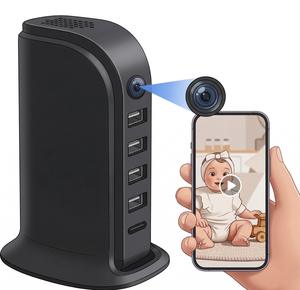 Cámara de Seguridad USB 4K Mini Wi-Fi con Enchufe de Pared, Cámara para Niñera, Monitoreo de Mascotas y Ancianos, Visualización Remota por Aplicación - Product Image 1