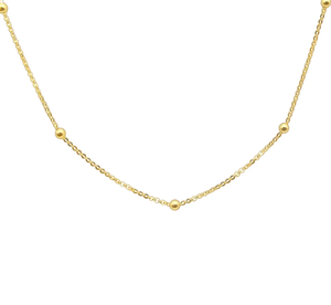 Nouveau collier de perles en or massif 18 carats délicat et délicat pour femmes avec pendentif assorti - Product Image 1