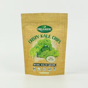 Custom Printed Flexible Snacks Candy Plantain Craspy Kale Chips Food Snack Potato Chips Plastic Packaging Bags Wholesale