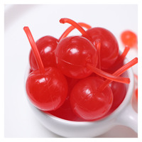 100 stuks 3D Mini Fruit Kersen Cabochons Miniatuur Simulatie Kersen Kunstmatige Decoraties voor Feestdecoratie Huis Keuken Slime Top