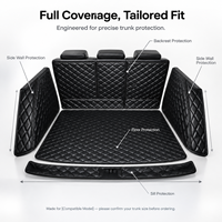 Tapis de coffre de voiture, doublure de coffre, protection intégrale matelassée, ensemble sur mesure pour votre modèle de voiture, 18 couleurs