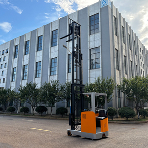 Carretilla elevadora de almacenamiento vertical eléctrica compacta alimentada por baterí<span class=keywords><strong>a</strong></span> de operación sentada - Product Image 4