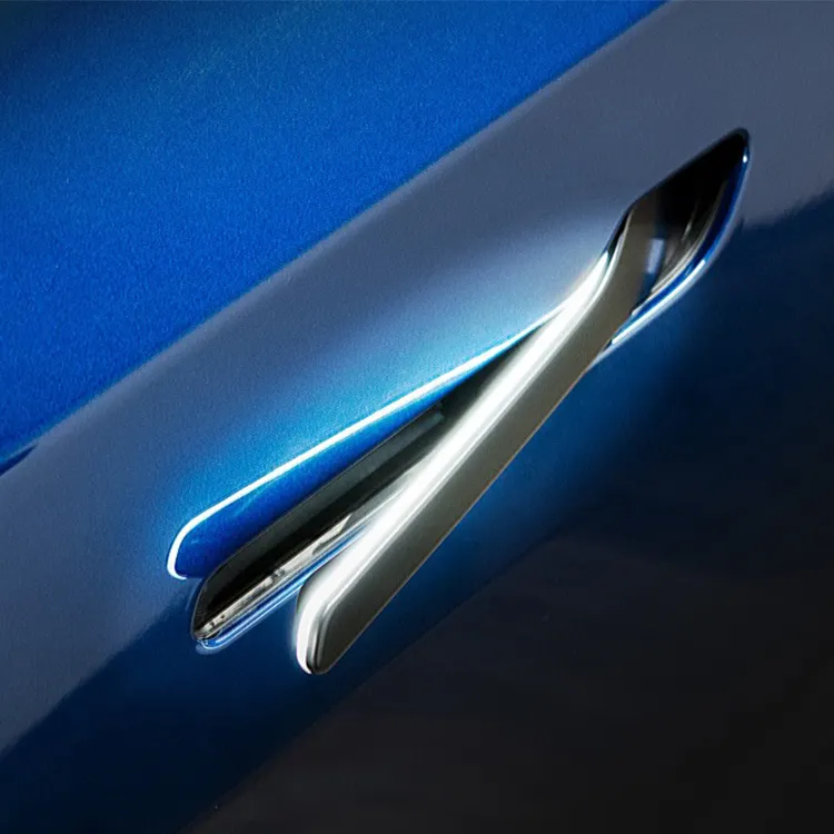 Умные электрические дверные ручки с красочными светодиодными огнями, автомобильные аксессуары, 2023 Автоматическая дверная ручка для Tesla Model Y