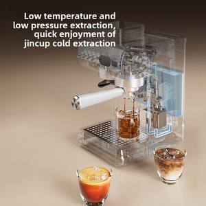 <span class=keywords><strong>Machine</strong></span> à expresso élégante de style <span class=keywords><strong>vintage</strong></span> avec moulin intégré, 15 bars de pression, mousseur à lait - Product Image 4