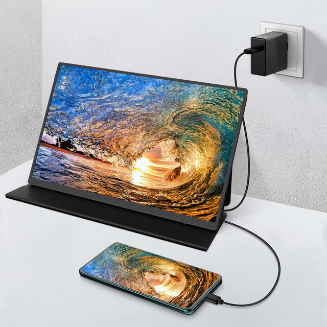 15.6 Inch 1080P 45%NTSC 60HZ Portable Gaming Monitor Screen Extender for Laptop Mobile Portable Monitor