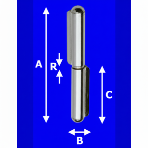 AL1223IN60 Aldeghi in acciaio inox perno fisso cerniera 600mm per macchinari e attrezzature industriali - Product Image 1