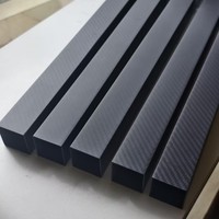 Pipa Serat Karbon Persegi Kustom untuk Lengan Drone Rangka UAV Pipa Komposit Struktural Ringan Hitam Anyaman Polos/Twill 2mm