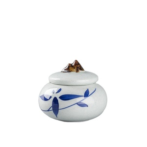 Vajilla de pintura a mano de 3 pulgadas, bote pequeño de cerámica, paprika, chili, Bol redondo, tarro de condimentos con tapa para <span class=keywords><strong>restaurante</strong></span> - Product Image 1