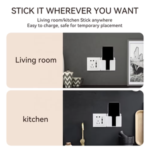 Accesorios de baño sin perforaciones de plástico, soporte para teléfono móvil, <span class=keywords><strong>arreglo</strong></span> de cabecera para electrodomésticos, organizador de escritorio - Product Image 5