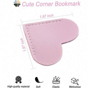 Marcapáginas de Cuero Personalizado con Forma de Corazón para Promociones con Logotipo, Accesorios Bonitos para Esquinas de Páginas, Marcapáginas de PU al por Mayor - Product Image 4