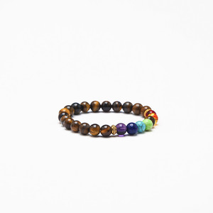 Bracelet en pierre volcanique multicolore, 8mm, en pierre naturelle, perles, bijoux cadeau pour femmes - Product Image 2