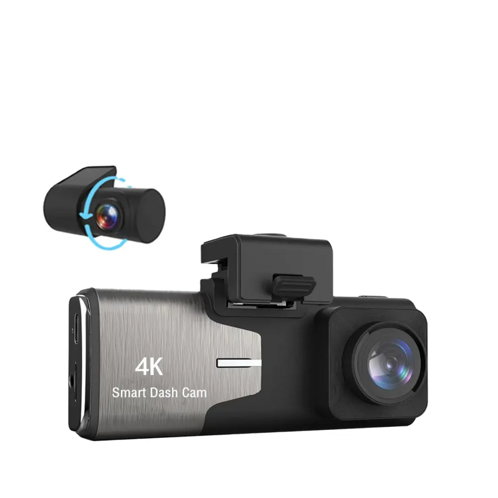 कार ब्लैक बॉक्स 4K 4K सपोर्ट विफी GPS FHD 2160p वीडियो डैश कैम रिकॉर्डर के साथ रियर व्यू कैमरा नाइट विजन ऑटो कैमरा