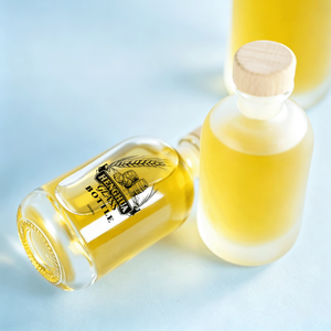 Bouteille en verre givré transparent pour spiritueux (Whisky, Gin, <span class=keywords><strong>Rhum</strong></span>, Vodka, Brandy) avec bouchon en bois, formats 10cl, 50cl, 100ml, 250ml, 375ml, 500ml - Product Image 6