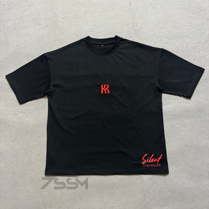 High Quality 100% Cotton Streetwear <strong>Shirts</strong> Oversized Boxy Tee <strong>Customize</strong> <strong>3d</strong> Embroidery LOGO Puff <strong>Printing</strong> <strong>T</strong> <strong>Shirt</strong> for Men - Product Image 1