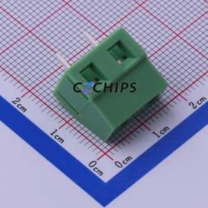 KF128-7.5-2P Screw Terminal Block Through hole Component (THT),P=7.5mm Connector 1x2P 7.5mm Green Through Hole - Product Image 1