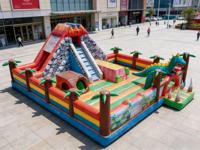   Structure gonflable à thème dinosaure, toboggan, trampoline et combo volcan T-Rex, équipement de jeu en PVC écologique, pour 6 à 10 enfants