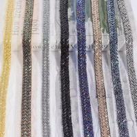 Nouvel arrivage HC-T0009 : Dentelle brodée en maille, perles de verre faites à la main, strass et accessoires 3D pour vêtements et sacs