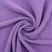 Polyester de qualité adéquate Léger respirant 150-170gsm150cm tissu abaya en mousseline 100% polyester stretch cey tissu teint