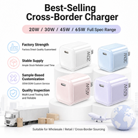 Chargeur rapide GaN 20W 30W 35W 45W 65W, chargeur PD, adaptateur de voyage portable, chargeur de téléphone portable USB-C avec câble de type C