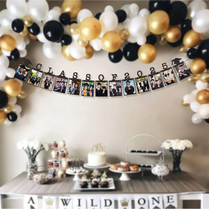 DAMAI Graduation Photo <b>Banner</b> for 2025 Party Decorations Kindergarten Middle High School College Graduation Party Supplies Black - Product Image 4