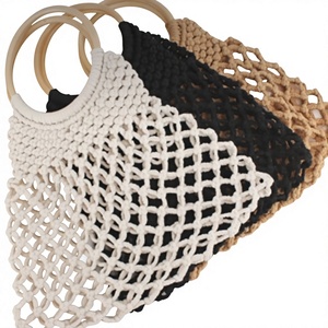 Cheap Rate 2026 Model Woven Straw Handbag Crochet <b>Net</b> Carry <b>Bag</b> Tortoise Handle Shoulder Purse for Beach Travel - Product Image 4