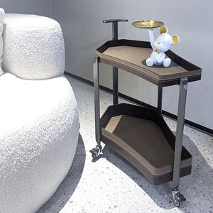 <span class=keywords><strong>Table</strong></span> d'appoint mobile minimaliste italienne, style <span class=keywords><strong>vintage</strong></span>, luxe léger, petite <span class=keywords><strong>table</strong></span> à <span class=keywords><strong>roulettes</strong></span> en bois et acier inoxydable, <span class=keywords><strong>table</strong></span> <span class=keywords><strong>basse</strong></span> - Product Image 4