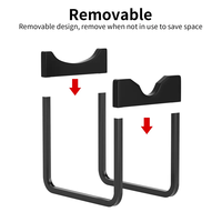 Support de rangement pliable en métal robuste de type vertical pour bouteilles d'eau de 5 gallons, noir, pour utilisation en cuisine