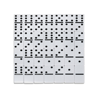 Dominos en mélamine personnalisés, couleurs unies, styles variés, idéaux pour les jeux de société, les cadeaux et les jeux éducatifs pour enfants